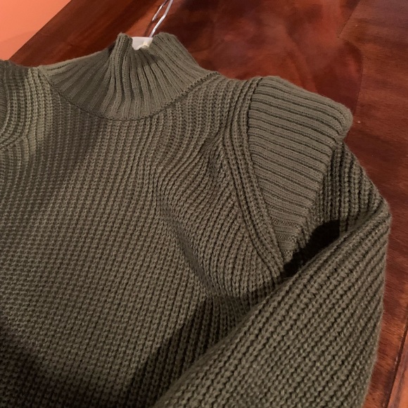 Olive knit sweater dress - Picture 3 of 7